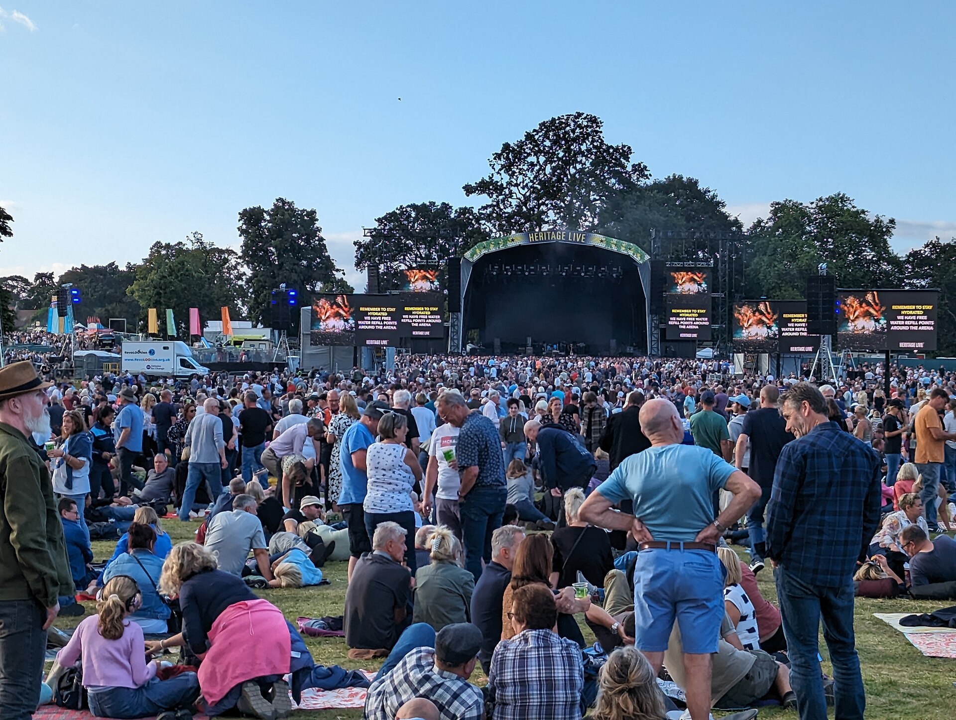 Heritage Live concert crowd and stage at Sandringham