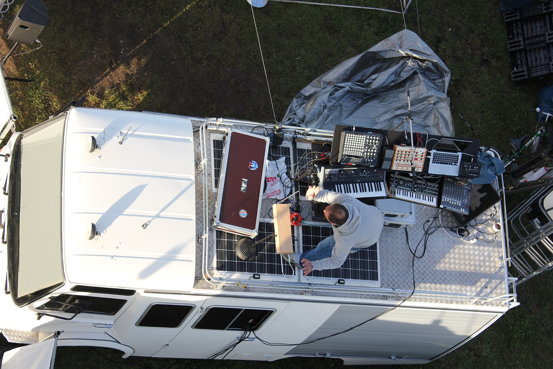 DJ performing from a van at Melt music festival